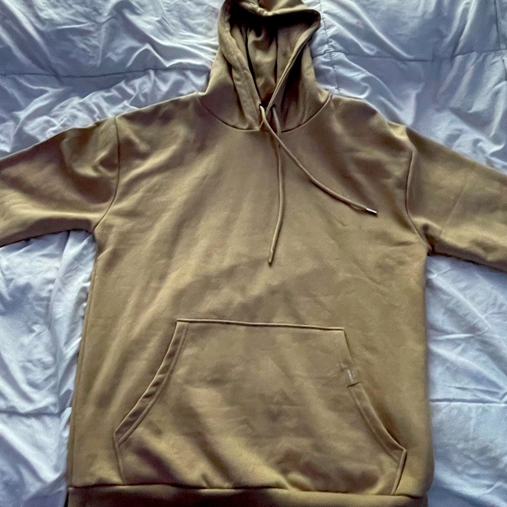 Denim and Flower Tan Hoodie